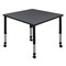 Regency Square Mobile Tables, 42 W, 42 L, 23-34 H, Wood, Metal, Grey TB4242GYAPCBK - alternate 1